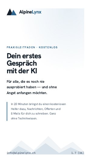 Umschlag: Dein erstes Gespräch mit der KI