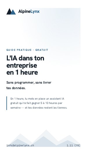 Couverture: L'IA dans ton entreprise en 1 heure