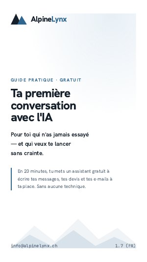 Couverture: Ta première conversation avec l'IA