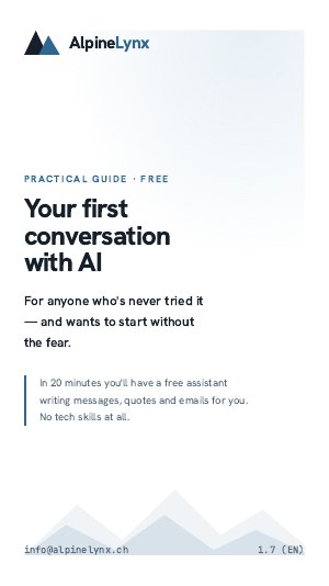 Cover: Your first conversation with AI